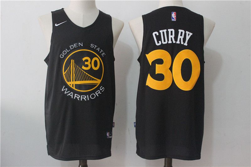 Men Golden State Warriors 30 Curry Black NBA Jerseys